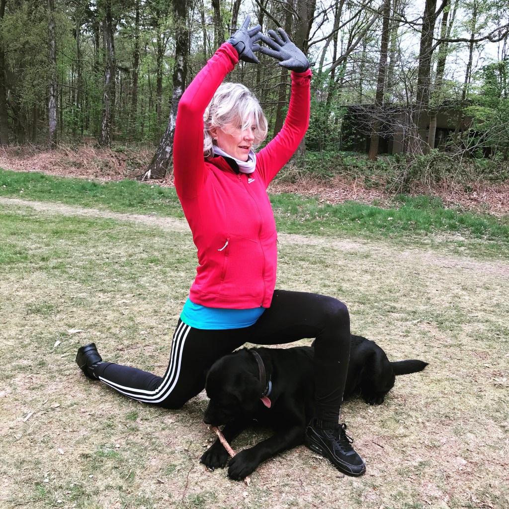 Siep tijdens een outdoor yoga les